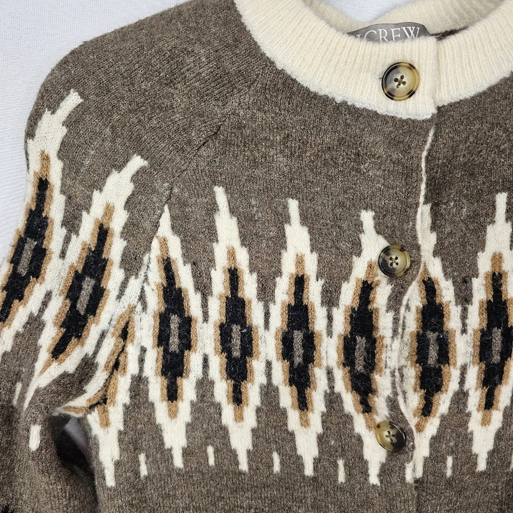 J. Crew Fairisle Cardigan Sweater - Picture 4 of 6
